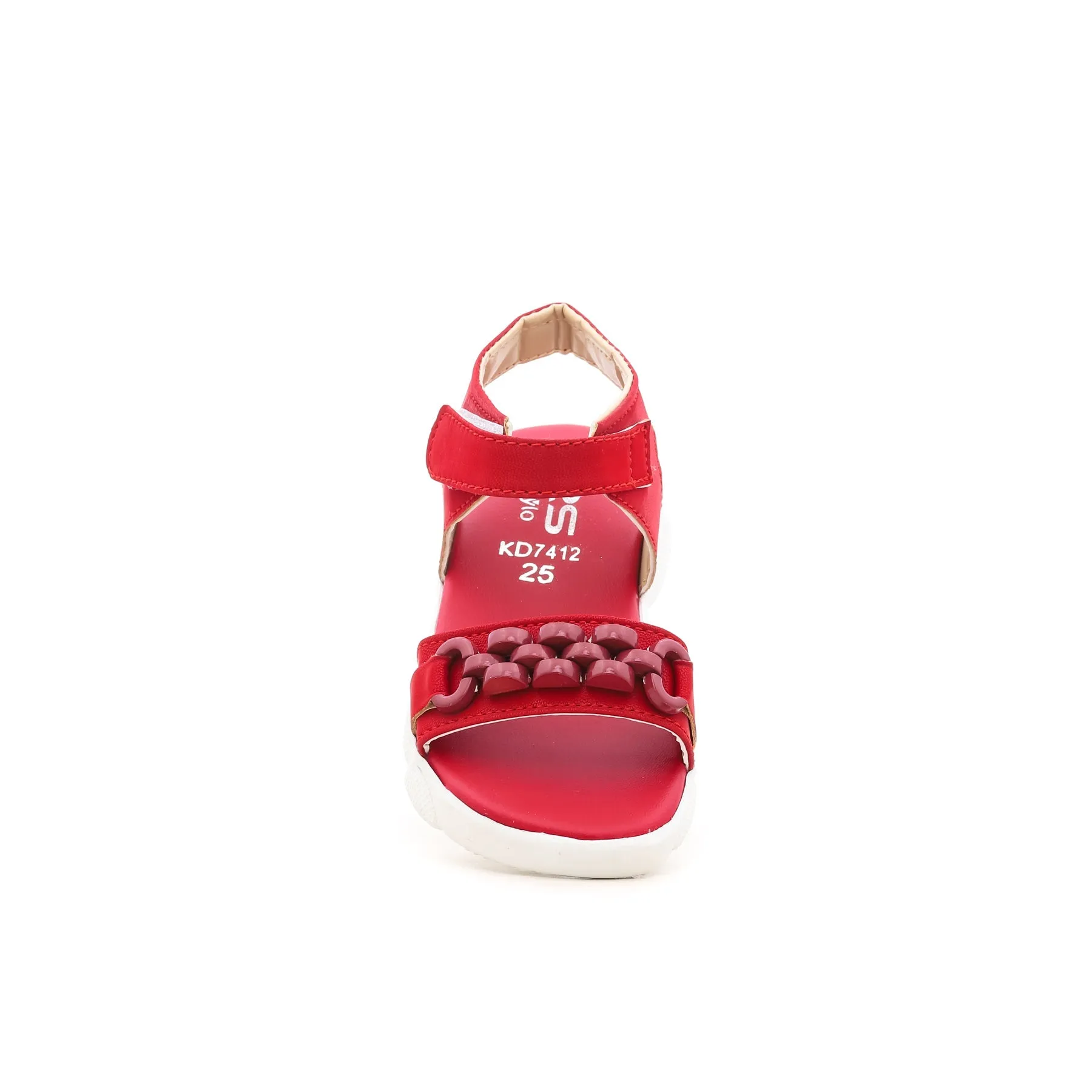 Girls Red Casual Sandal KD7412