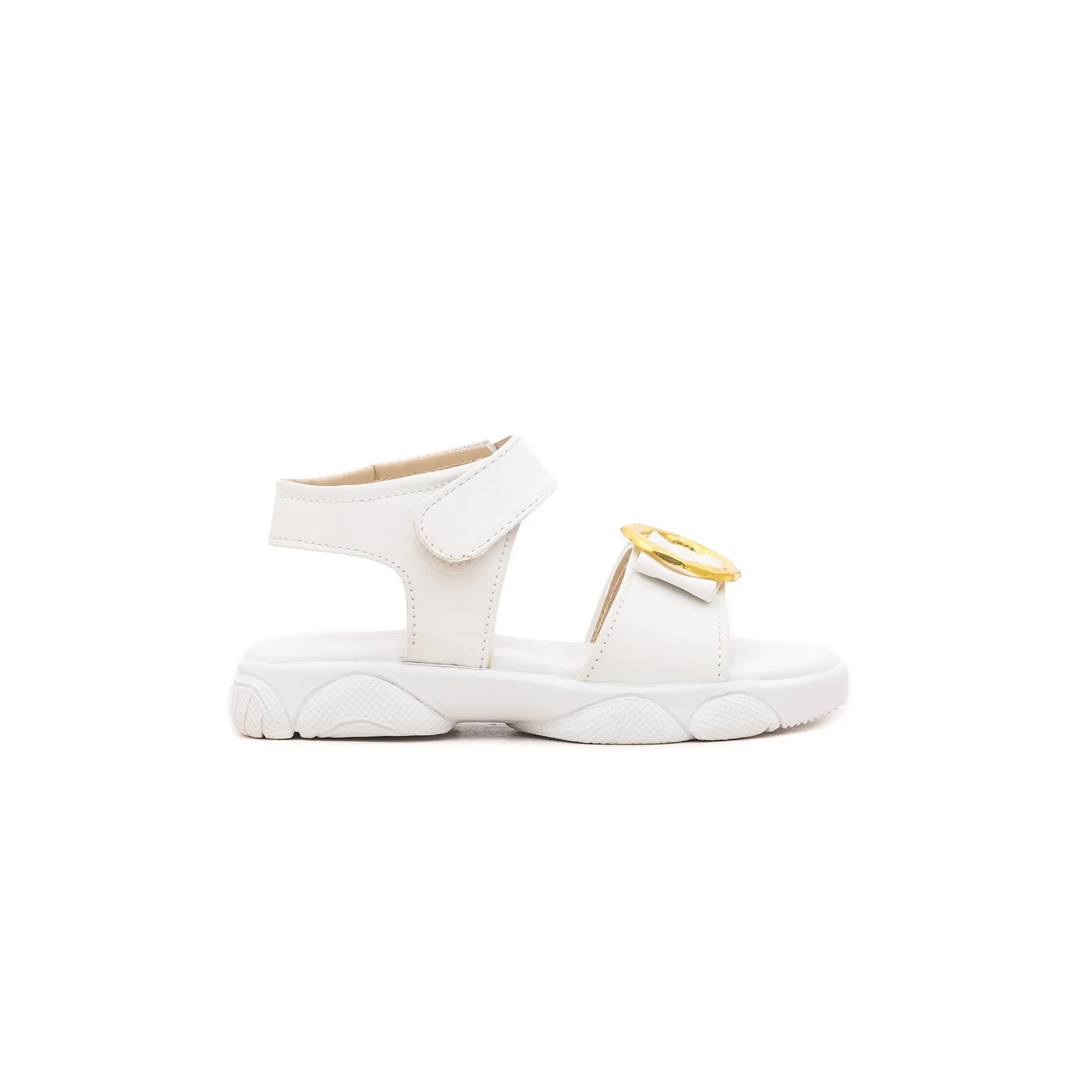 Girls White Casual Sandal KD7410