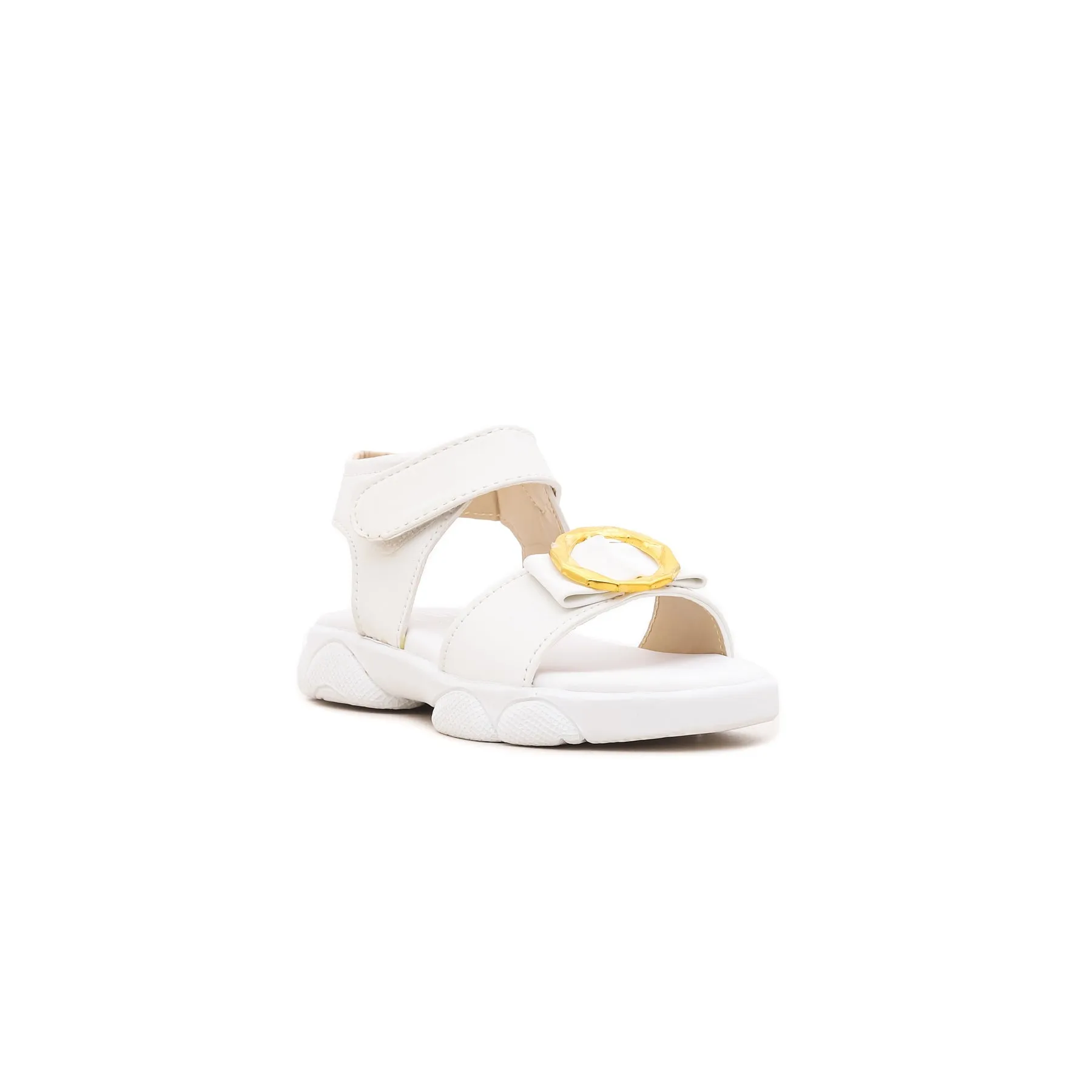 Girls White Casual Sandal KD7410