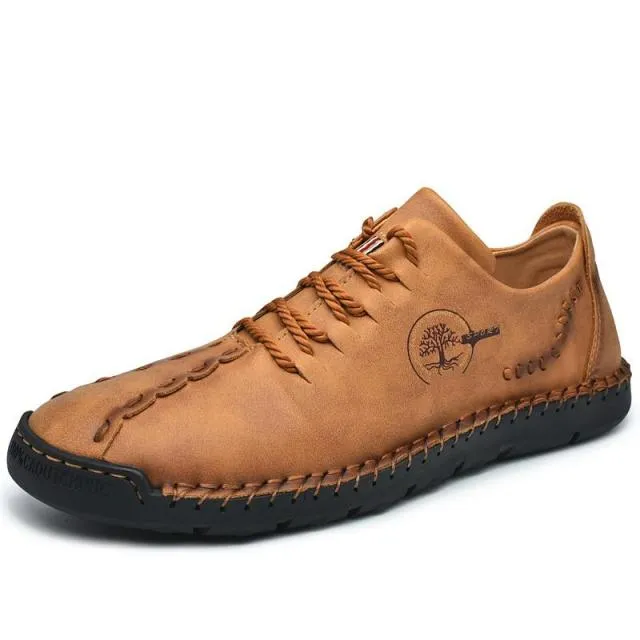 Handmade Leather Shoes Men's Breathable Casual Shoes