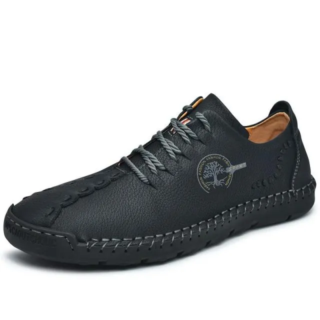 Handmade Leather Shoes Men's Breathable Casual Shoes