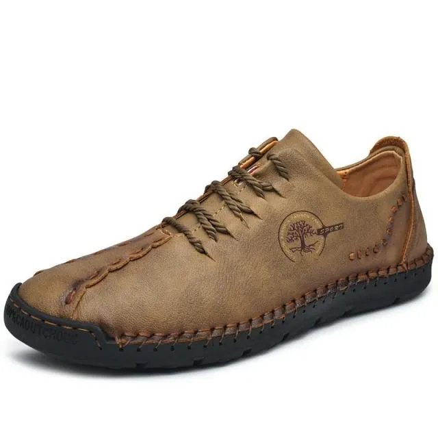 Handmade Leather Shoes Men's Breathable Casual Shoes