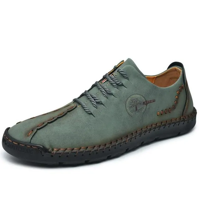 Handmade Leather Shoes Men's Breathable Casual Shoes