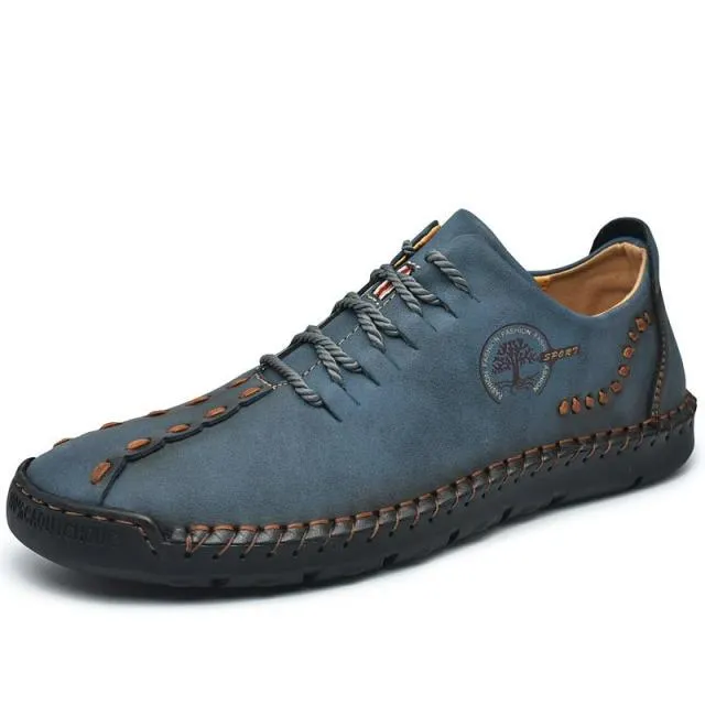 Handmade Leather Shoes Men's Breathable Casual Shoes