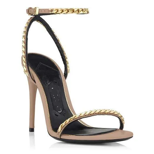 High Heel Buckle Suede Summer Sandals