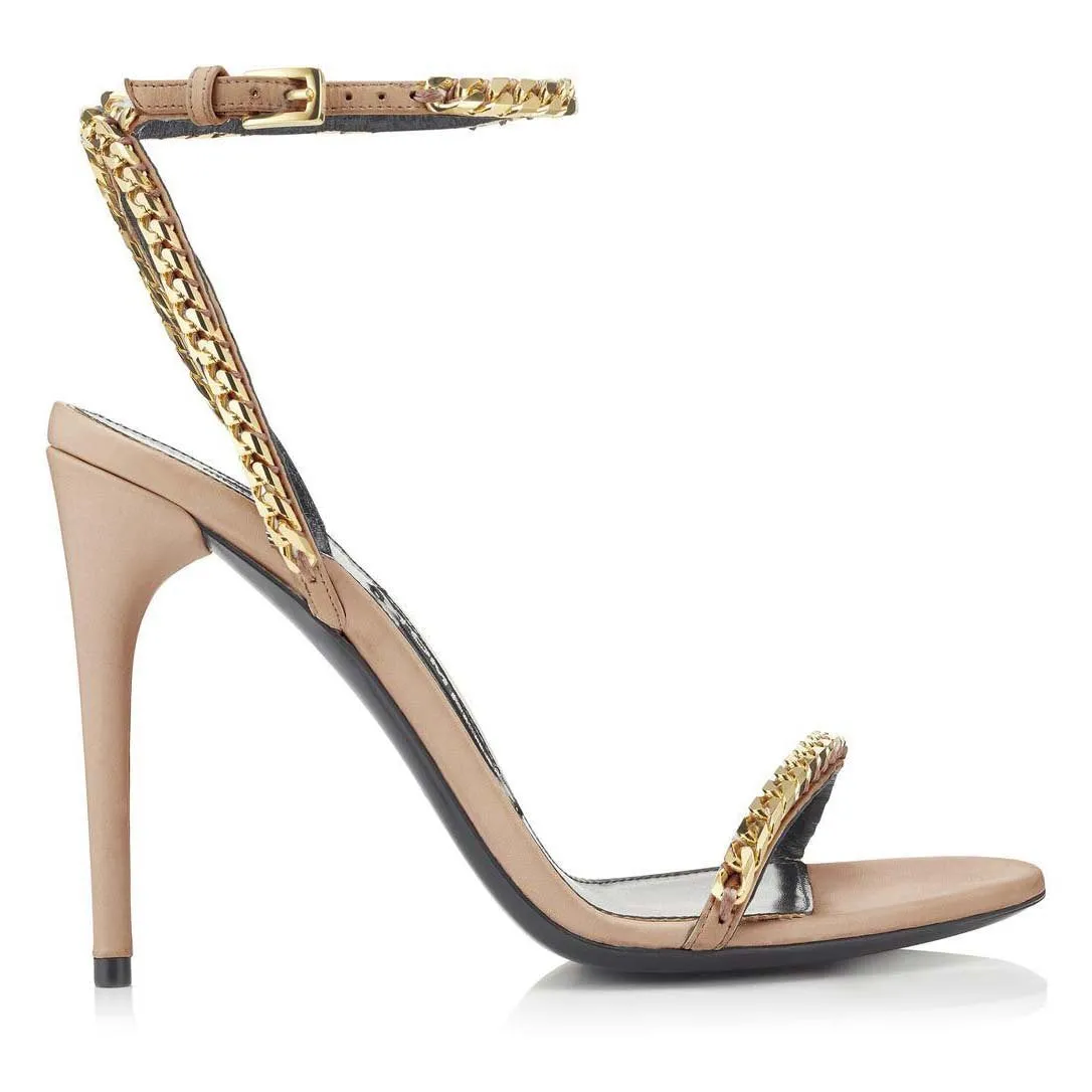 High Heel Buckle Suede Summer Sandals