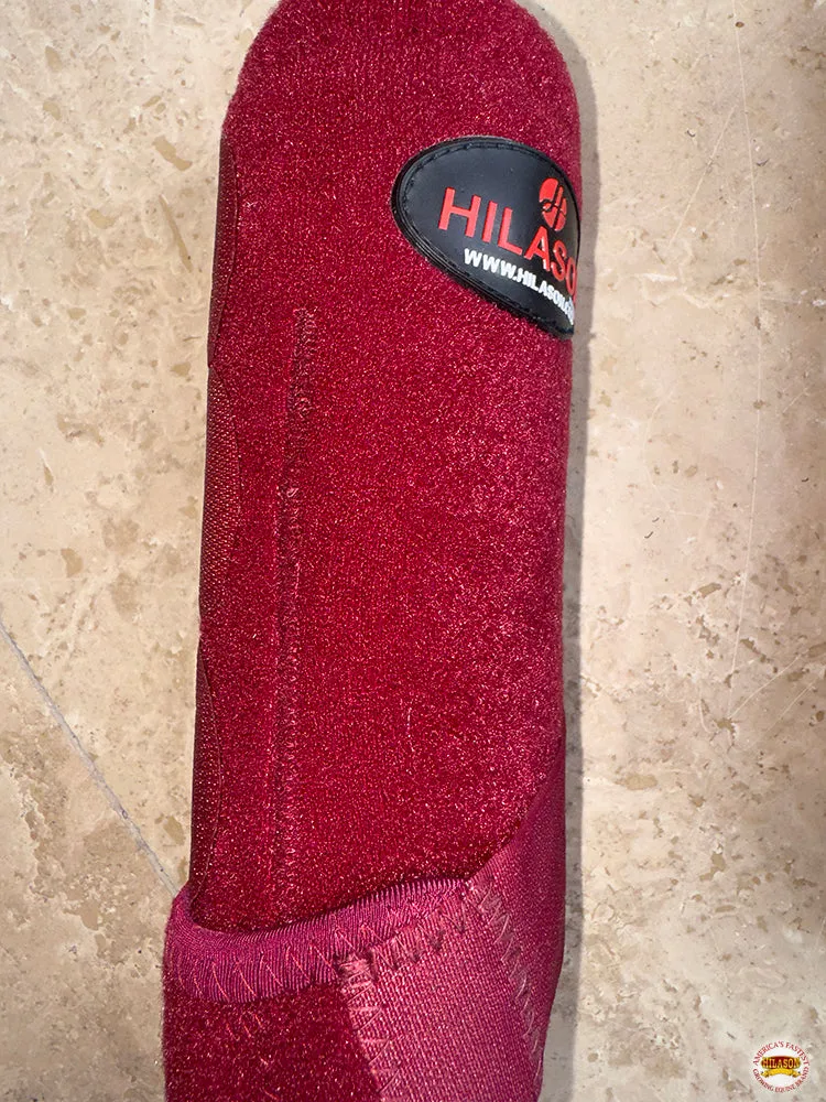 Hilason Wesern Horse Medicine Sports Boots Front Rear Hind Leg 4 Pack Wine
