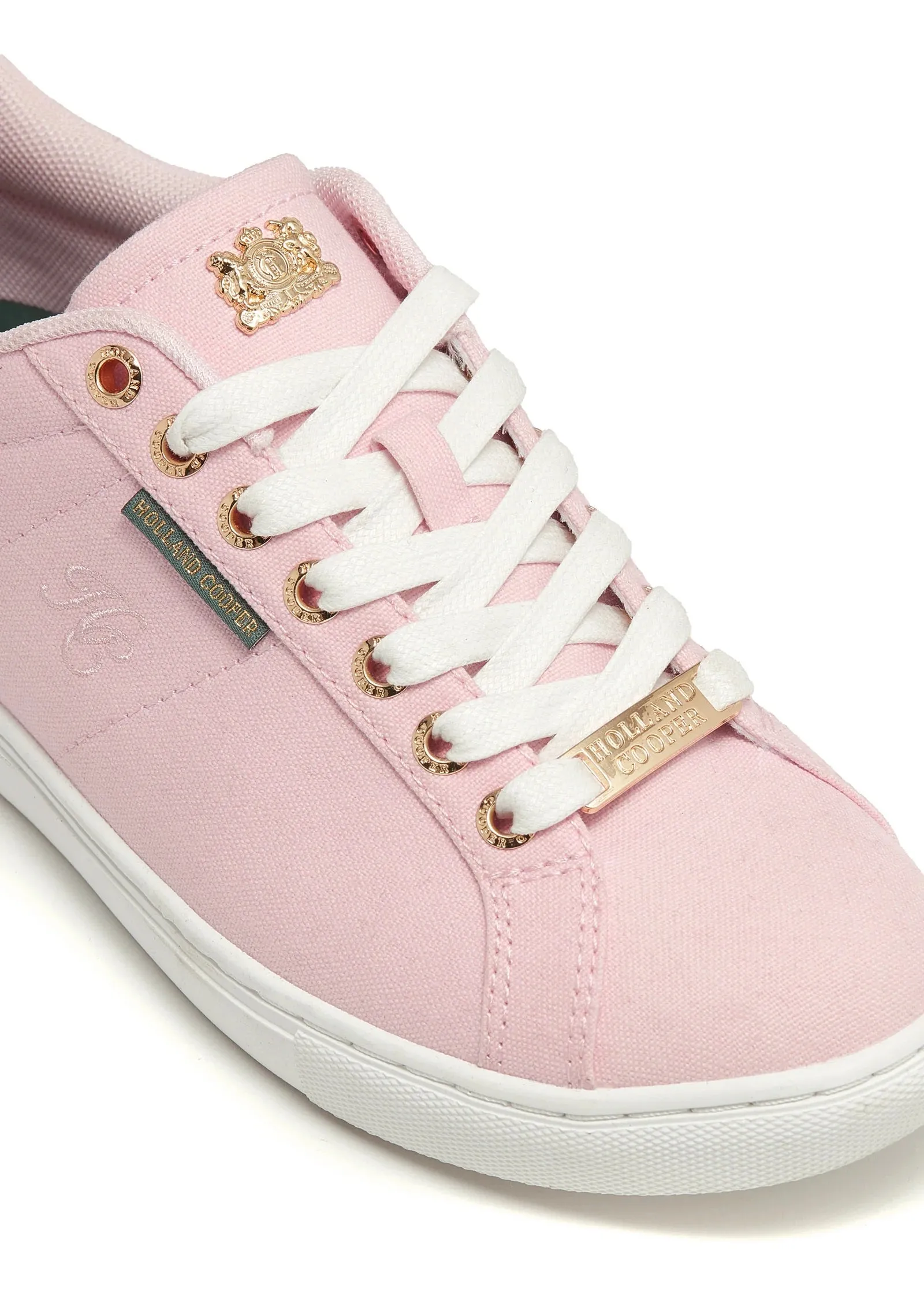 Holland Cooper Chelsea Court Ladies Trainer in Soft Pink