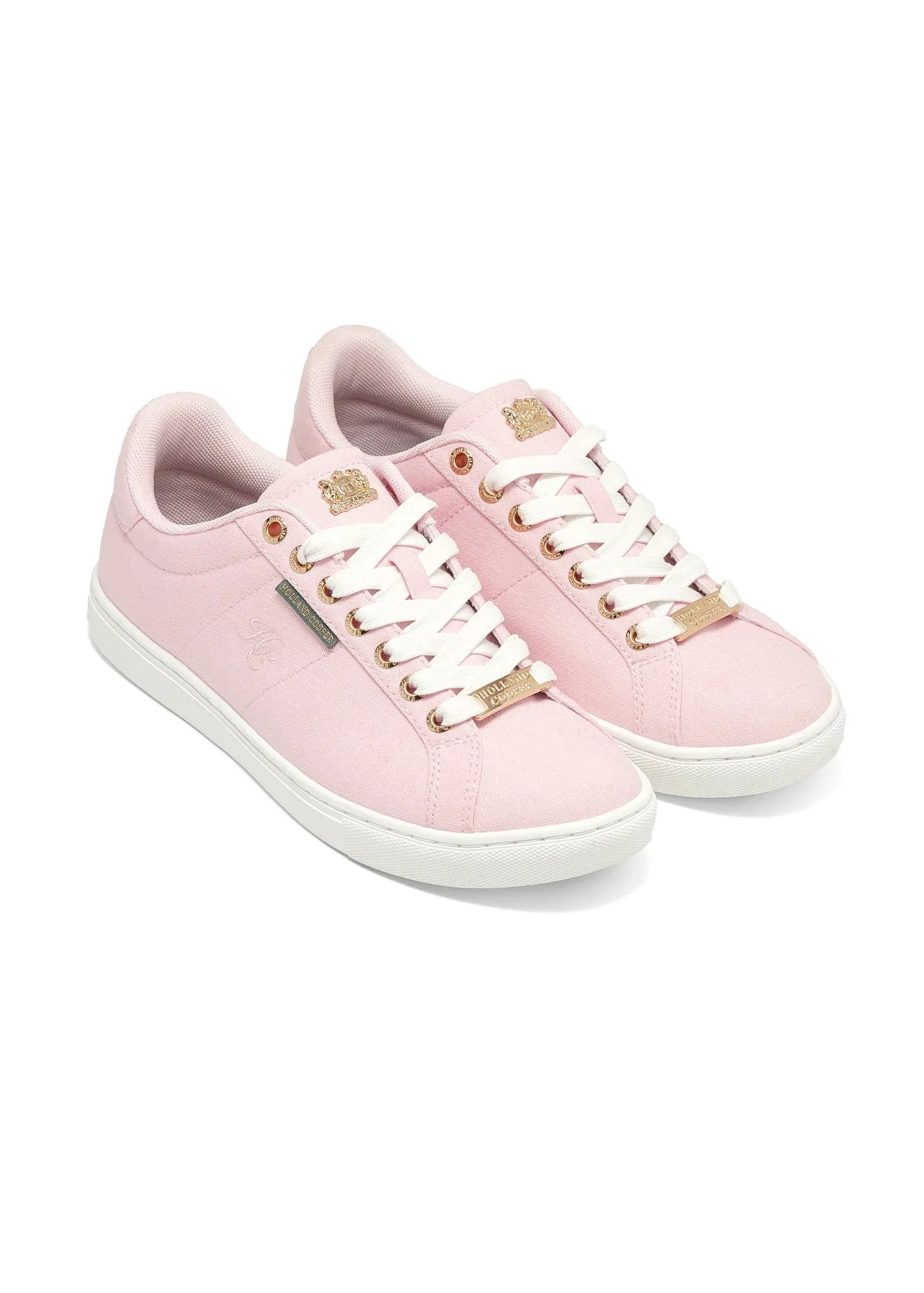 Holland Cooper Chelsea Court Ladies Trainer in Soft Pink