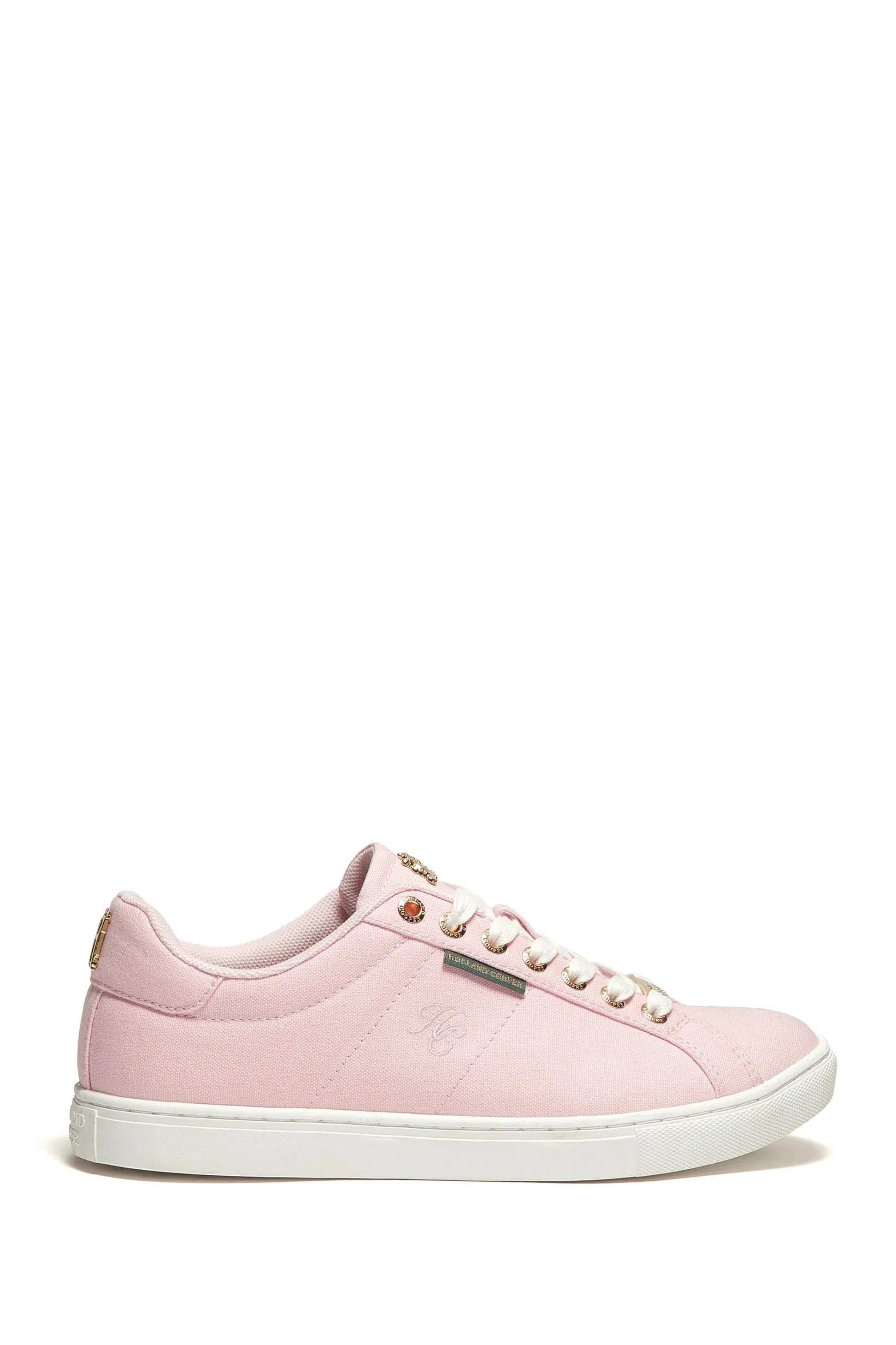 Holland Cooper Chelsea Court Ladies Trainer in Soft Pink