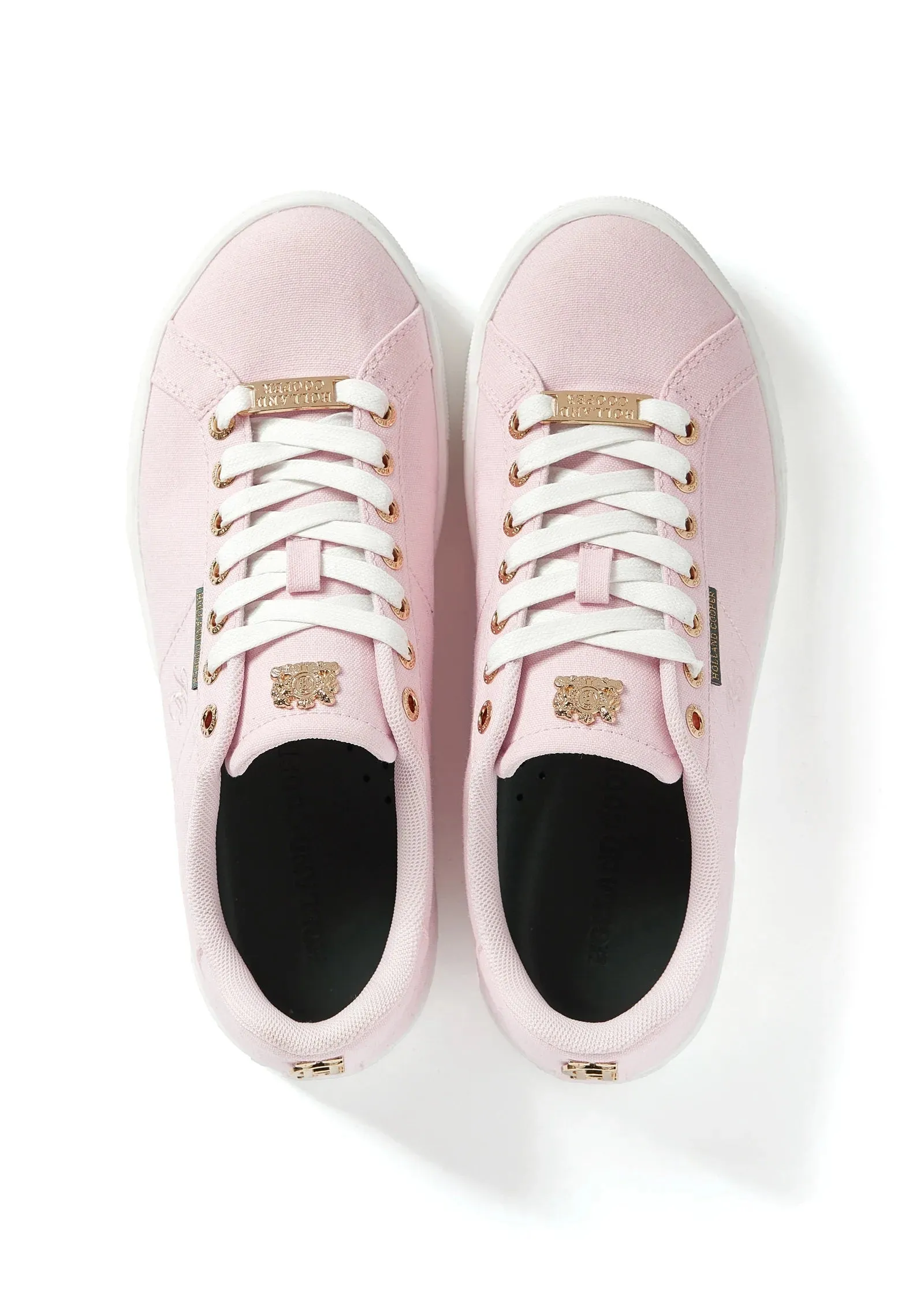 Holland Cooper Chelsea Court Ladies Trainer in Soft Pink