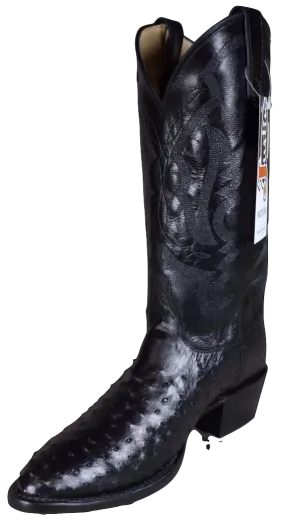 Justin J4041 Black Full Quill Ostrich (Boots & More Exclusive) *Closeout* AS IS