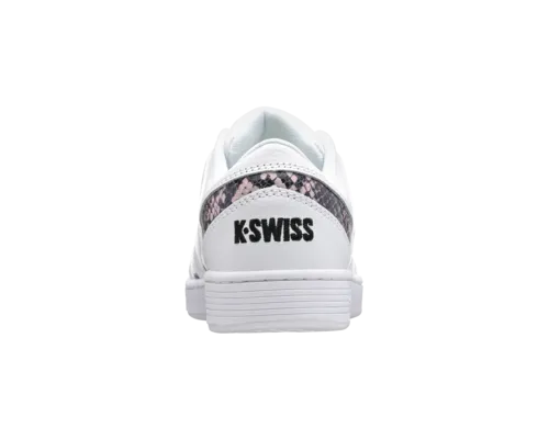K-Swiss Women's Ramli Court White Pink Snake Shoes