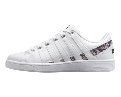 K-Swiss Women's Ramli Court White Pink Snake Shoes