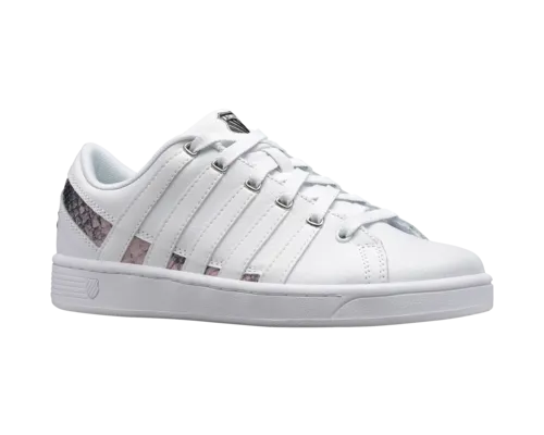 K-Swiss Women's Ramli Court White Pink Snake Shoes
