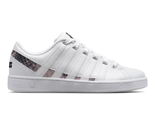 K-Swiss Women's Ramli Court White Pink Snake Shoes