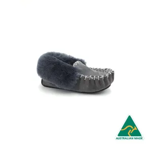 Kid's Grey Moccasins