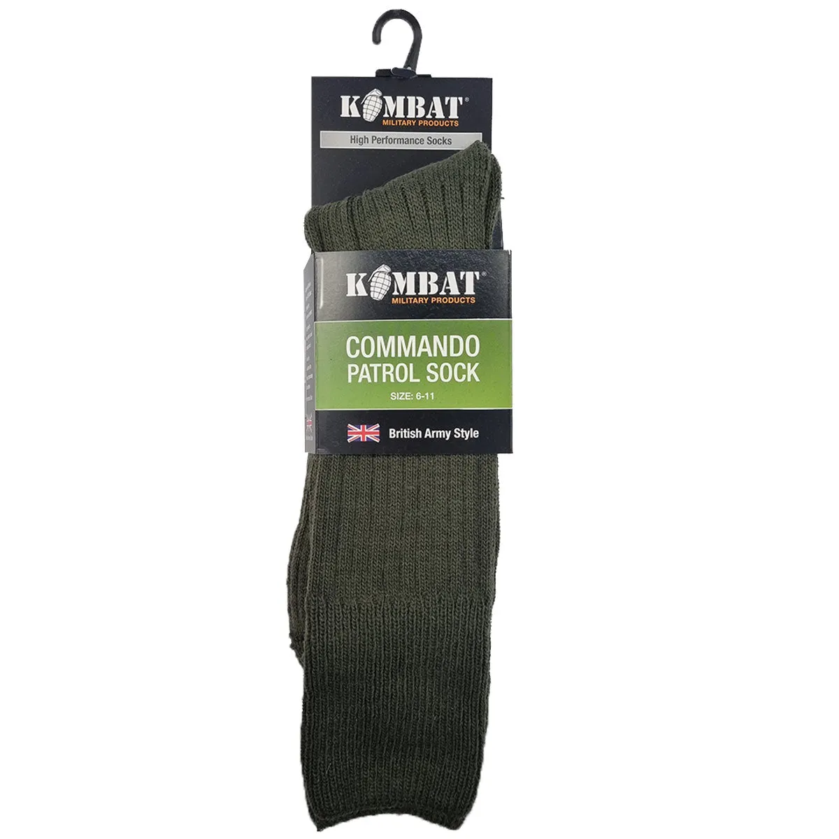 Kombat Commando Patrol Socks Olive Green