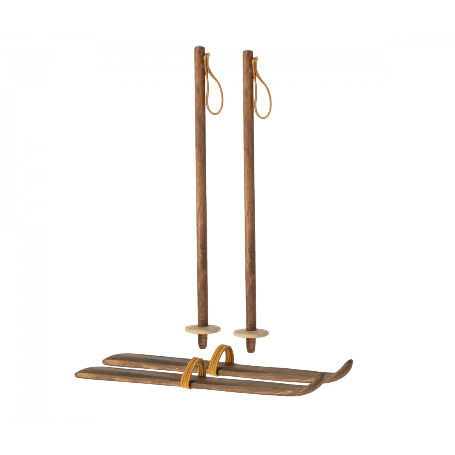 Maileg Ski and Ski Poles, Mum & Dad Mouse ‘23