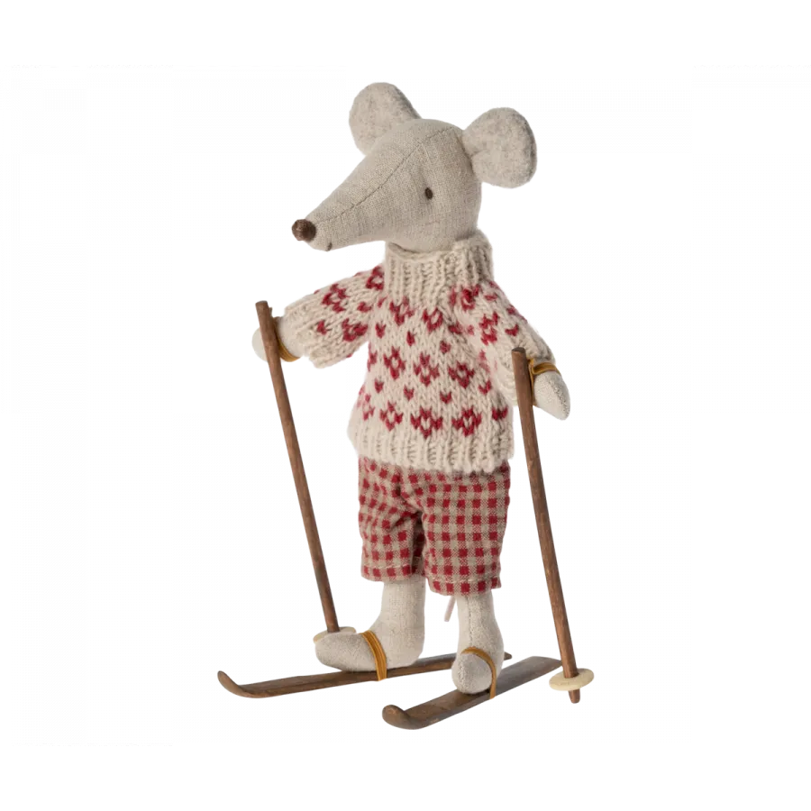 Maileg Ski and Ski Poles, Mum & Dad Mouse ‘23