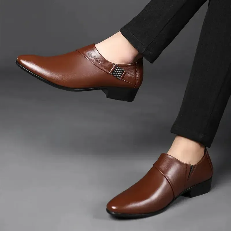 Men PU Leather Shoes Formal Dress Shoes for Men