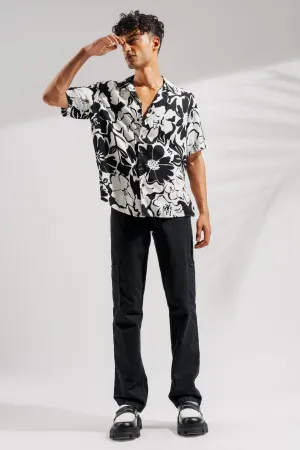 Men's Black Denim Cargos