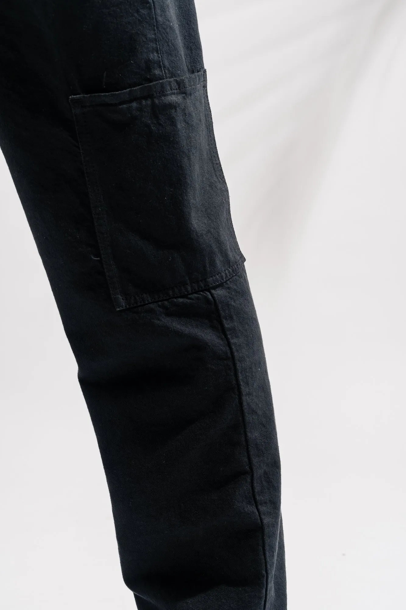 Men's Black Denim Cargos