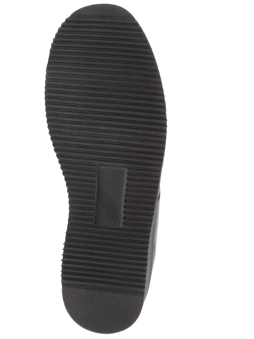 Mens T10RA Black Leather Work Boots Slip Resistant Soft Toe