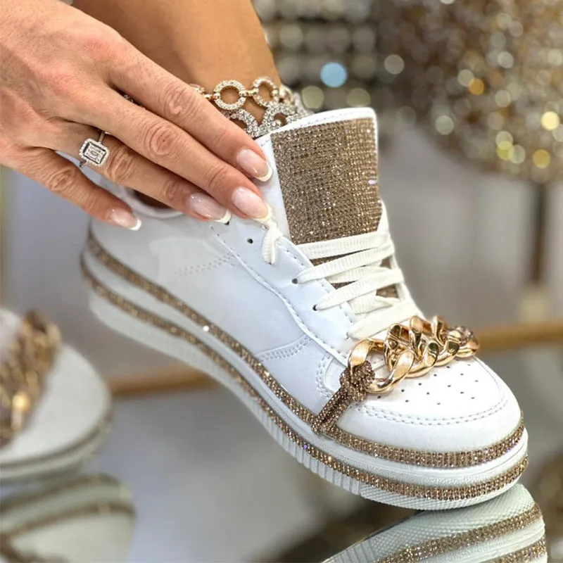 Metallic Glitter Casual Shoes