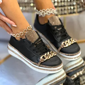 Metallic Glitter Casual Shoes