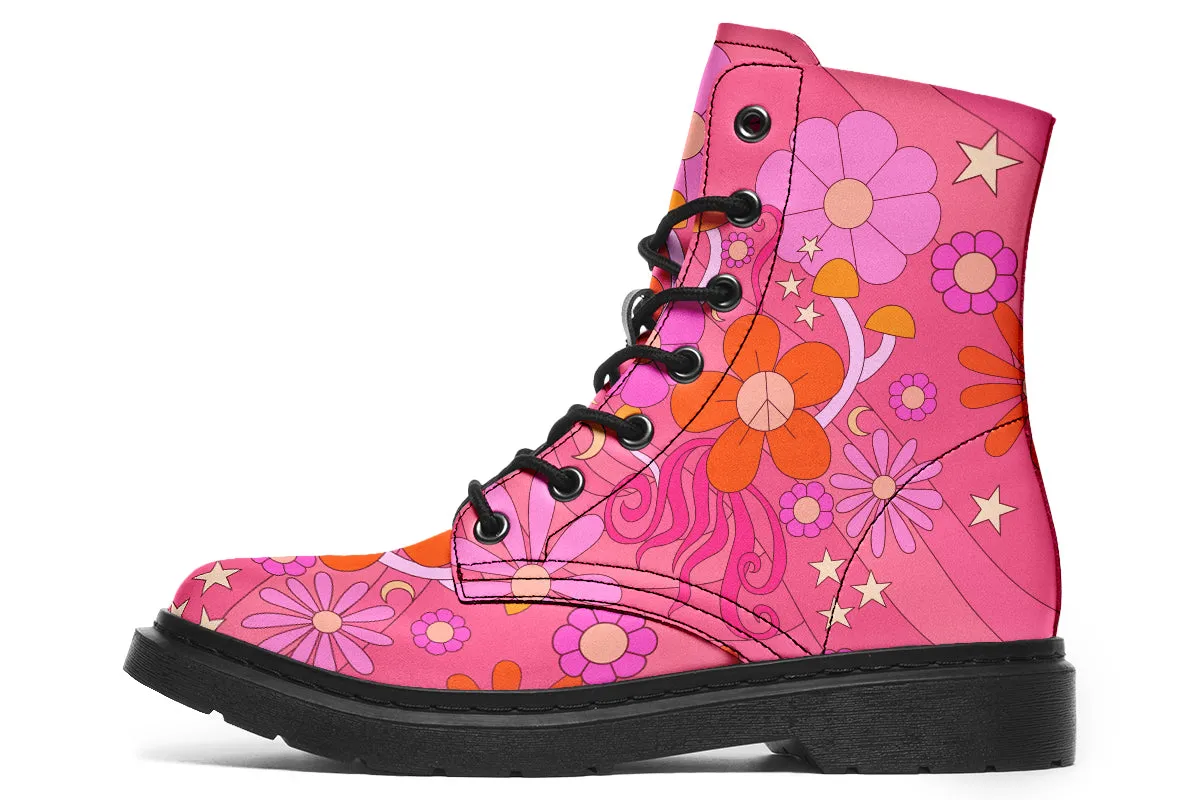 Molly's Mismatched Retro Daisies Boots