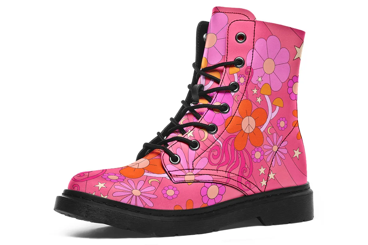 Molly's Mismatched Retro Daisies Boots