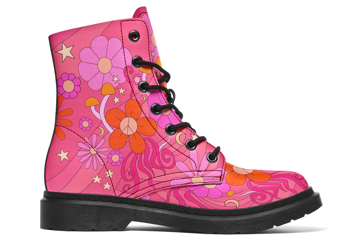 Molly's Mismatched Retro Daisies Boots