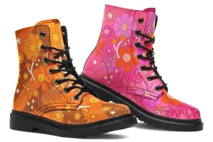 Molly's Mismatched Retro Daisies Boots