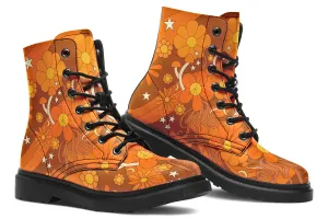 Molly's Orange Retro Daisies Boots