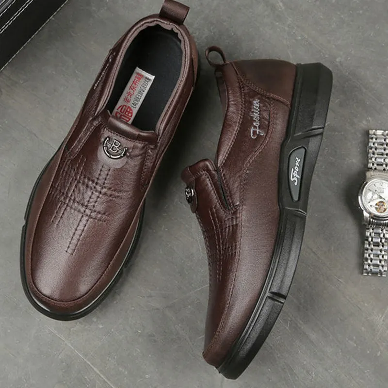 New Men's Casual Trendy Genuine Leather Shoes