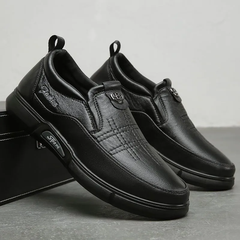 New Men's Casual Trendy Genuine Leather Shoes