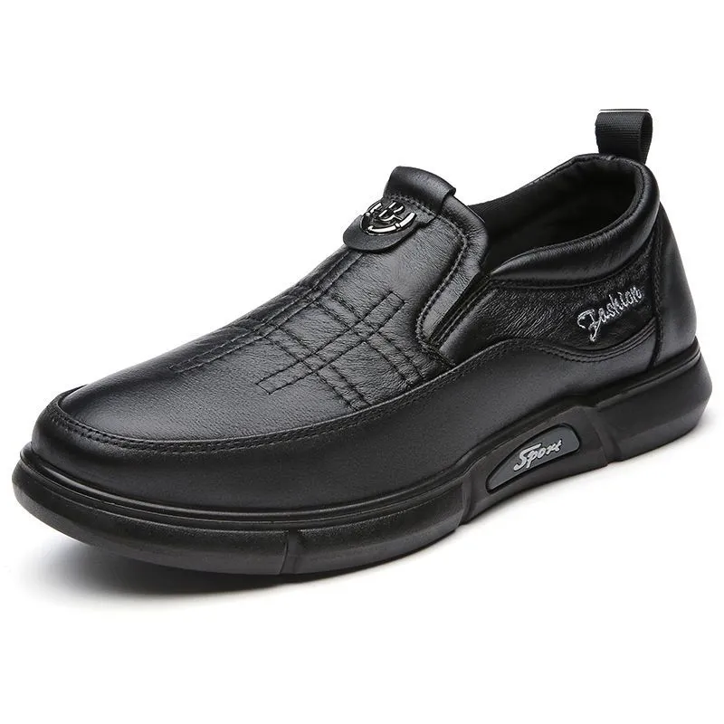 New Men's Casual Trendy Genuine Leather Shoes