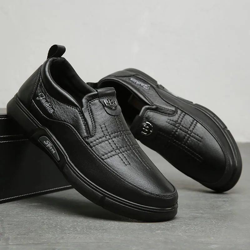 New Men's Casual Trendy Genuine Leather Shoes