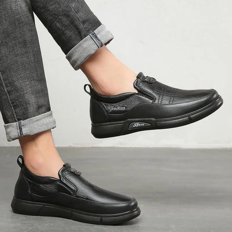 New Men's Casual Trendy Genuine Leather Shoes