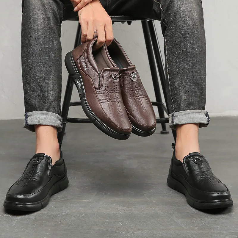 New Men's Casual Trendy Genuine Leather Shoes