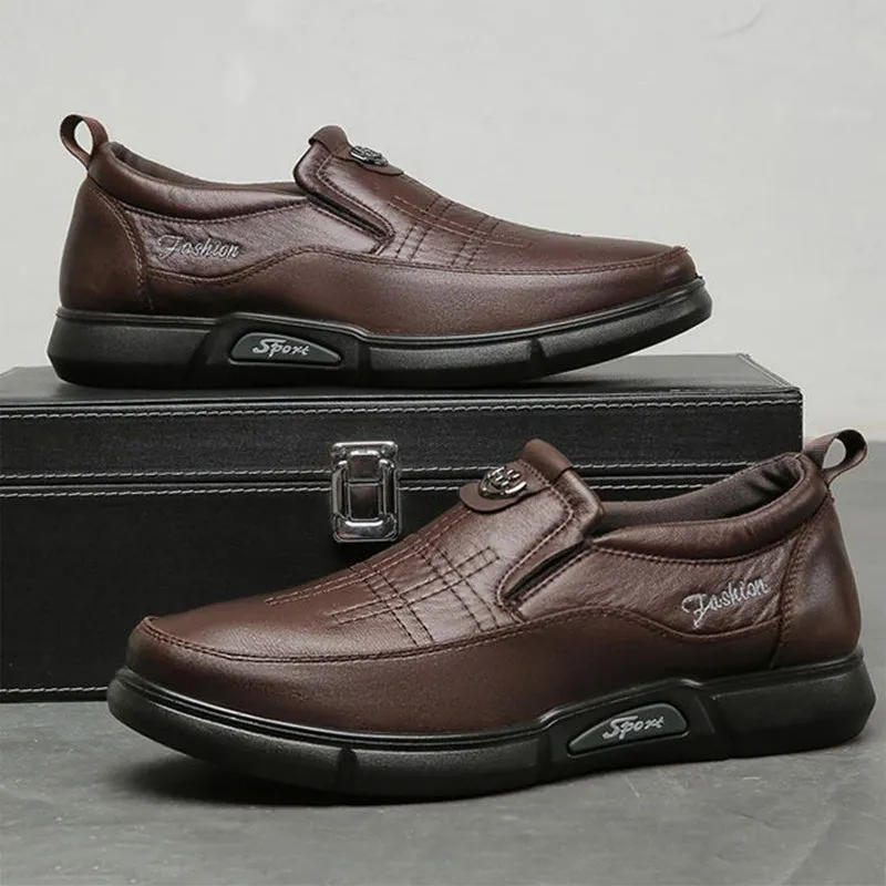 New Men's Casual Trendy Genuine Leather Shoes