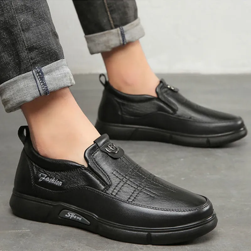 New Men's Casual Trendy Genuine Leather Shoes