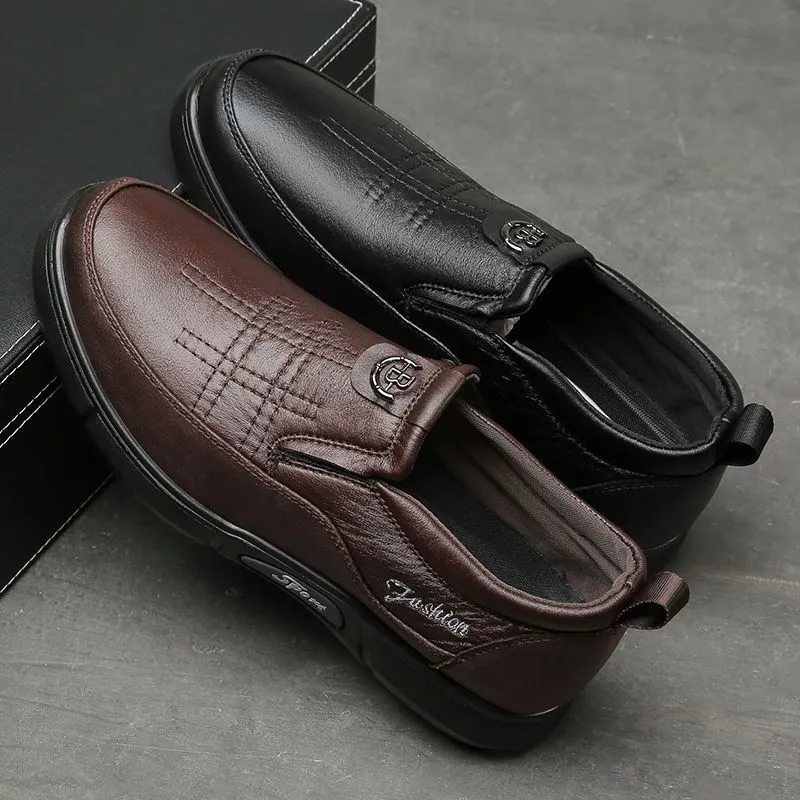 New Men's Casual Trendy Genuine Leather Shoes
