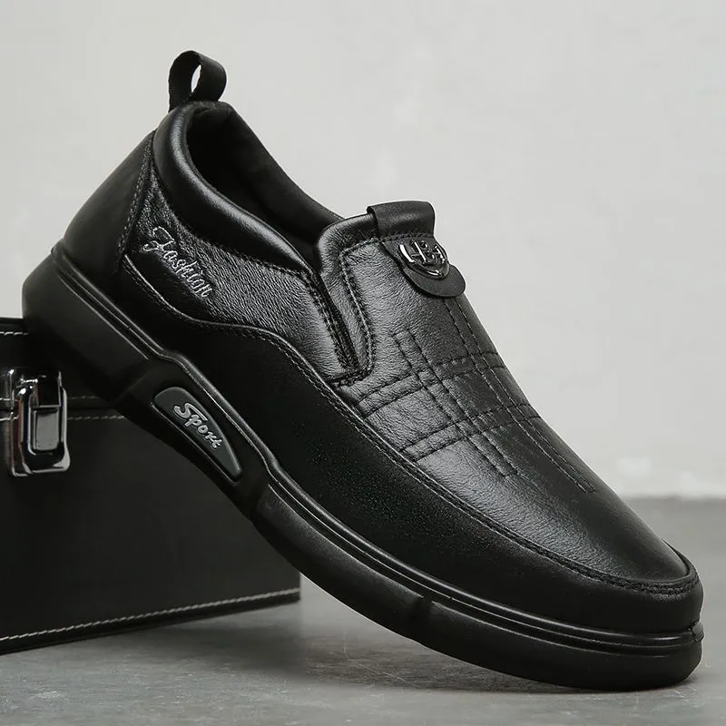 New Men's Casual Trendy Genuine Leather Shoes