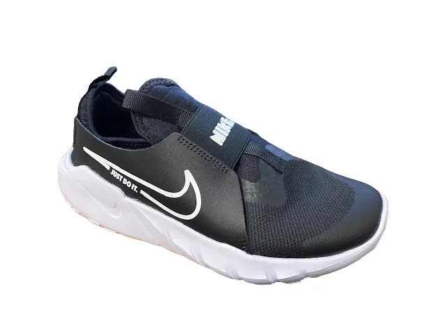 Nike scarpa da corsa da ragazzo senza laccio Flex Runner 2 DJ6038-002 nero-bianco