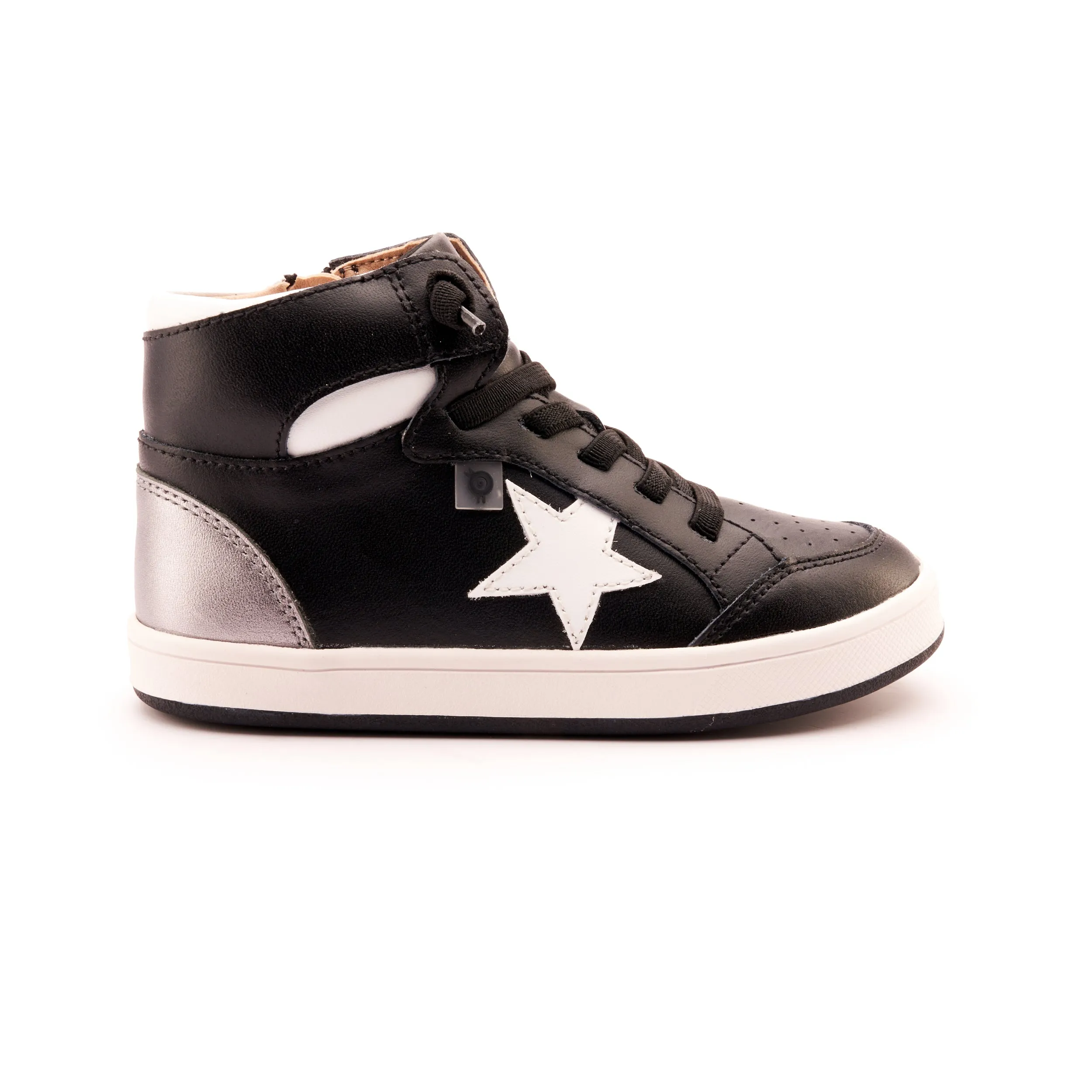 Old Soles Boy's and Girl's 1002 Star Tracker Casual Shoes - Black/Snow/Rich Silver
