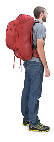 Osprey Farpoint 55 Men's Travel Backpack Jasper Red, Small/Medium