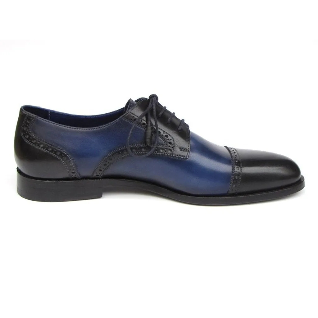 Paul Parkman Men's Parliament Blue Derby Shoes  (ID#046-BLU)