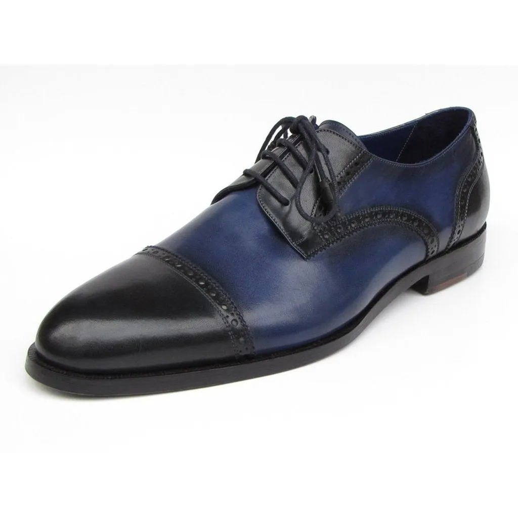 Paul Parkman Men's Parliament Blue Derby Shoes  (ID#046-BLU)